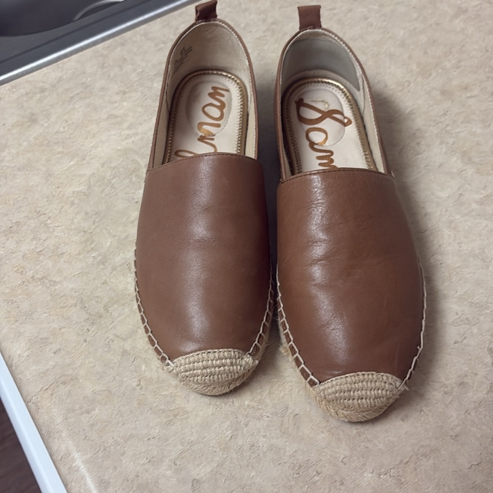 Sam Edelman  NWOT Leather Espadrille Flats, Style and Comfort = 8.5 CASUAL WEAR - Picture 2 of 5